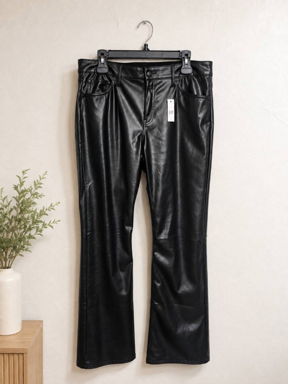 Gap Faux Leather Black Pants NWT Size 14